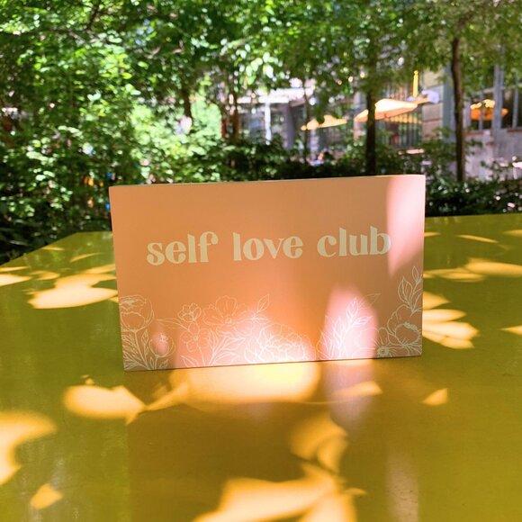 Self Love Club Block Sign | Inspirational Wooden Wall Desk Sign | 7.50" x 4.50" - Picture 7 of 8